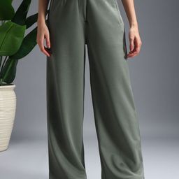 Zastraa Women Relaxed Straight Leg Straight Fit High-Rise Trousers-image-13