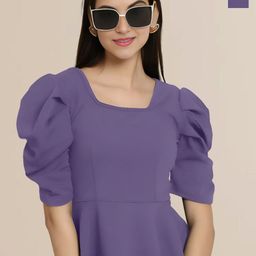 Mast & Harbour Women Pack Of 2 Solid Puff Sleeves Peplum Top-image-73