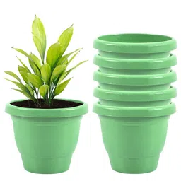Kuber Industries Green 6 Pieces Versatile Sturdy Flower Planters-67