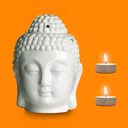 PEEPALCOMM White Scented Buddha & T-Light Candles Aroma Oil Diffuser - 10ml-image-52
