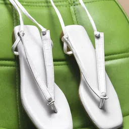 TRYME Women Ethnic Open Toe Flats with Bows-picture-1