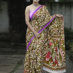 Mitera Kalamkari Bagru Saree-picture-46