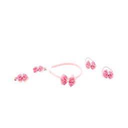 Baby Moo Girls Polka Dot Pink Headband Set-image-46