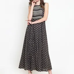 Sera Ethnic Motifs Print Maxi Dress-42