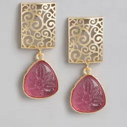 Anouk Gold Plated Beaded Contemporary Drop Earrings-18