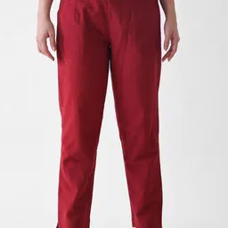 Rustorange Women Pleated Pure Cotton Trousers-image-94