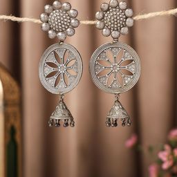 VENI Contemporary Jhumkas Earrings-image-74