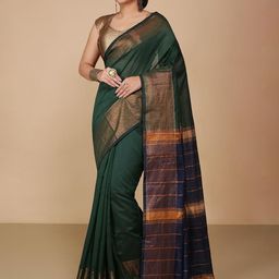 BENGAL HANDLOOM Woven Design Zari Taant Saree-image-75