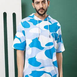 ARMENOR Men Typography Printed Hooded Cotton T-shirt-image-16