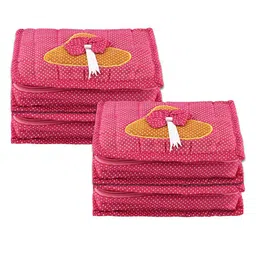 Kuber Industries Pink 4 Pieces Printed Jewellery Organisers-image-37