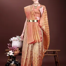 JUST FASHION Woven Design Zari Tissue Banarasi Saree-picture-40