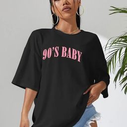 Mast & Harbour Typography Printed Drop-Shoulder Sleeves Cotton Oversized T-shirt-picture-4