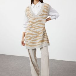 Trendyol Women Striped Sweater Vest-image-117