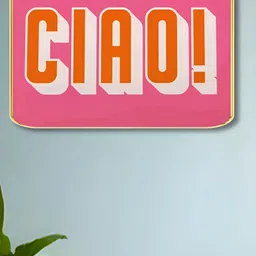 SAF Pink & White CIAO Painting Abstract Wood Wall Art-image-9