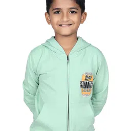 CRAZYPENGUIN ELITE Boys Self Design Cotton Long Sleeves Hooded Sweatshirt-27