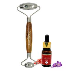Vintageware Set Of 2 Kumkumadi Face Thailam 10 ml With Face Glow Steel Roller-27