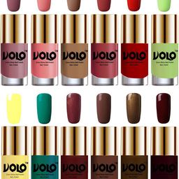 VOLO Set Of 12 Luxury Super Shine Vibrant Shades Nail Polish-9ml Each-Combo No-236-25