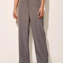 ONLY Women Straight Fit High-Rise Trousers-image-50