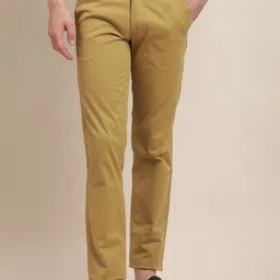 Turtle Men Relaxed Skinny Fit Chinos Trousers-image-53