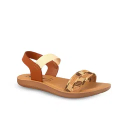 Aeroblu Women Textured Open Toe Flats-picture-17