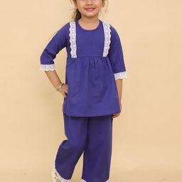 LITTLE GINNIE Girls Round Neck Top With Palazzo-image-59