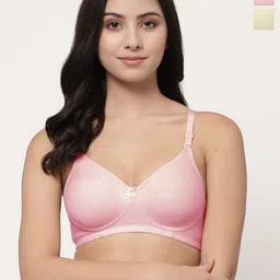 College Girl cg1301 Women Pack Of 2 Full Coverage Non Padded Non Wired Regular T-shirt Bra-image-20