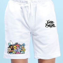 NUSYL Boys Graphic Printed Regular Fit Mid-Rise Cotton Shorts-4