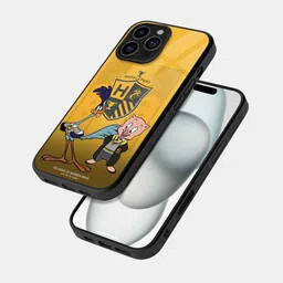 macmerise Cartoon Characters Printed iPhone 16 Pro Max Bumper Case Mobile Accessories-4