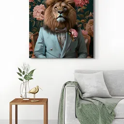 999Store Blue & Brown 1 Piece Canvas Birds and Animals Wall Paintings-image-84