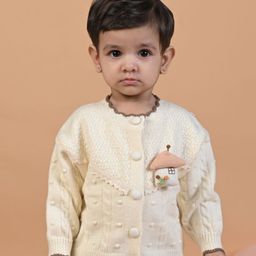 MAMA AND PEACHES Unisex Kids Cable Knit Cardigan-image-75