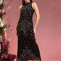 STREET 9 Print Net Bodycon Maxi Dress-picture-16