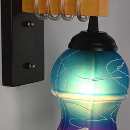 SOMIL Pink Glass Cylinder Printed Wall Lamps-picture-29
