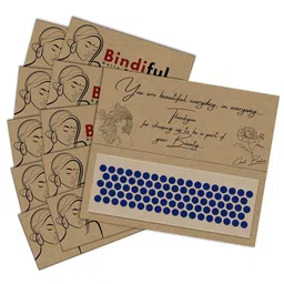Comet Busters Bindiful Set Of 10 Traditional Round Bindis - Navy Blue-11