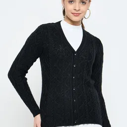 CREATIVE LINE Women Woollen Cardigan-image-87