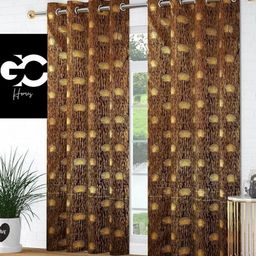 Myntra Elegant Homes Set Of 2 Brown Velvet Door Curtains-picture-34
