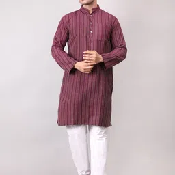 Voniry Men Striped Regular Kurta with Pyjamas-36