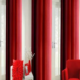 BELLA TRUE Red & Pink 3 Pieces Window Curtains-image-24