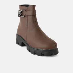 The Roadster Lifestyle Co Women Block Heeled Chunky Boots-51