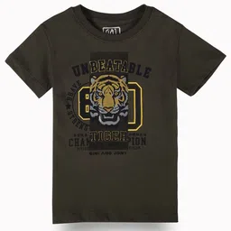 Gini and Jony Boys Graphic Printed Round Neck Cotton T-shirt-42