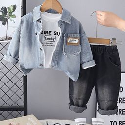 INCLUD Boys Long Sleeves T-shirt And Shirt With Trousers-picture-20
