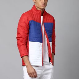 Dennis Lingo Men Red Blue Colourblocked Insulator Outdoor Padded Jacket-picture-40