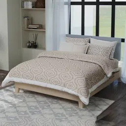 LABHAM Kadambari 7-Pcs Grey Printed Pure Cotton Bedding Set-33
