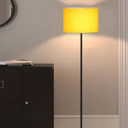 Devansh Yellow Cylindrical FloorLamp-21