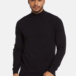 METTLE Men Mock Collar Pullover Sweaters-image-10