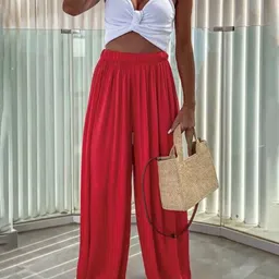 Outzidr Women Classic Straight Fit Low-Rise Trousers-image-95