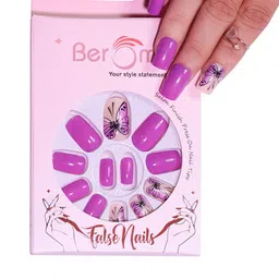 BEROMT Set Of 12 Salon Finish Press On Nail Tip With Application Kit - BFN784CN image 4