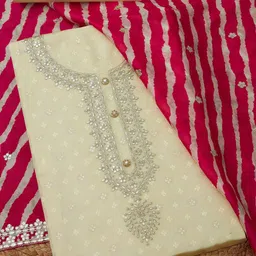 Soch Floral Woven Design Unstitched Dress Material-image-6