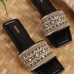 Anouk Women Printed Open Toe Flats-11