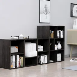 HEXA RED Brown Wooden Book Shelf-picture-46