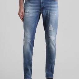 Jack & Jones Men Skinny Fit Low-Rise Mildly Distressed Heavy Fade Stretchable Jeans-picture-9